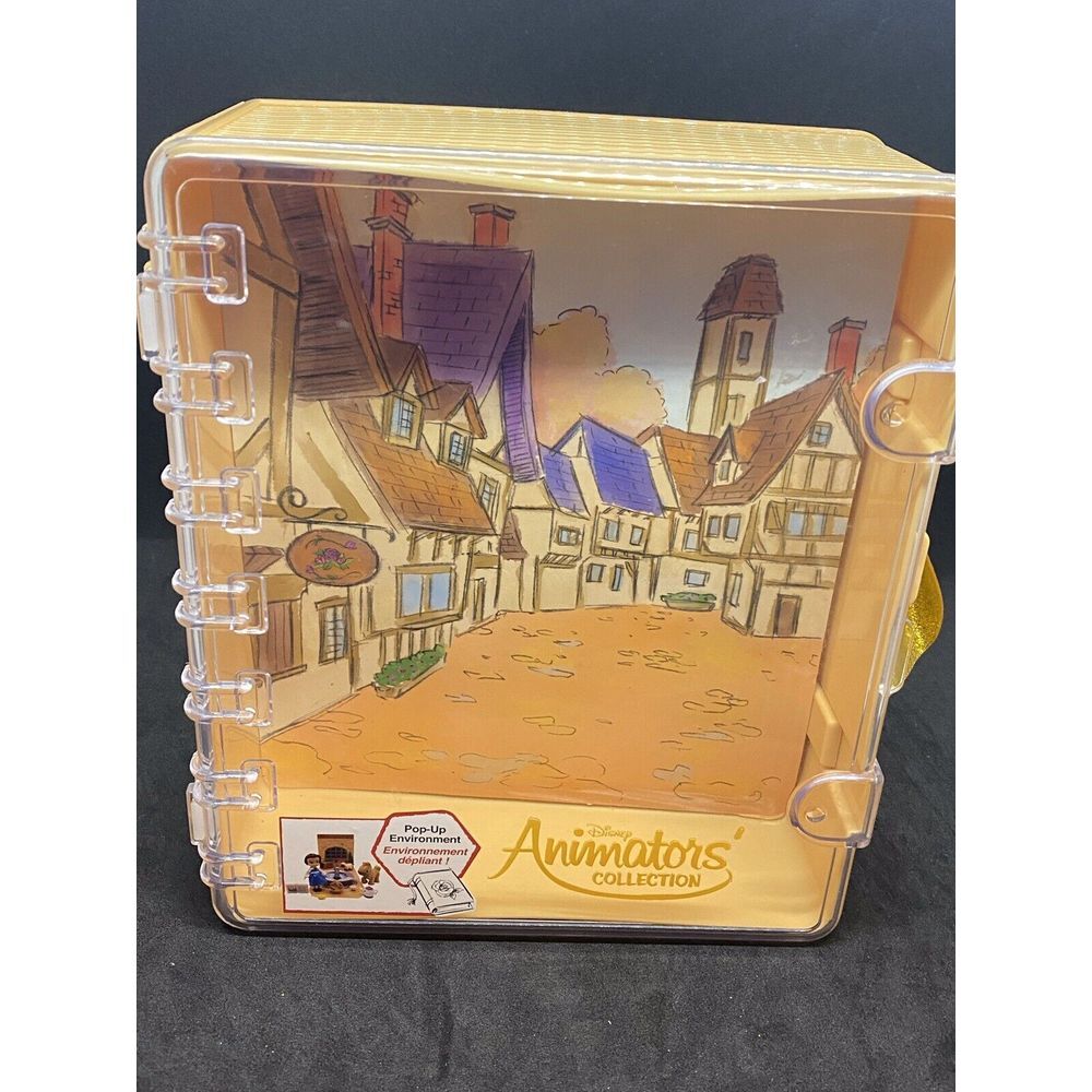 DISNEY ANIMATORS' COLLECTION BELLE 5" MINI DOLL BEAUTY AND BEAST POP UP. USED
